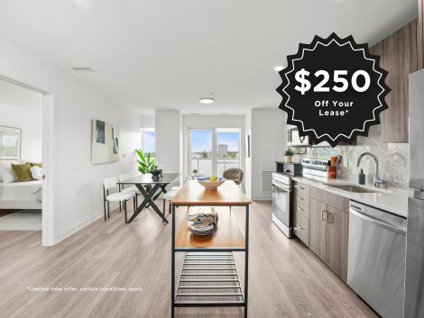 1-month free on a 13-month lease and $250 off your lease.